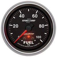 Autometer Sport-Comp II 2-5/8in 0-100 PSI Full Sweep Electronic Fuel Pressure Gauge