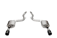 Corsa 24+ Frd MustangGT Touring Axle-Back Ex.Sys 3.0in Dual Rear Exit w/4.5in Blk PVD StraightCutTip