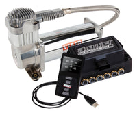 Air Lift Performance 3H (1/4 Air Line 4 Gal 7-Port Raw Aluminum Tank VIAIR 444C Comp)
