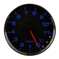 Autometer Spek-Pro Gauge Tachometer 5in 11K Rpm W/Shift Light & Peak Mem Black/Chrome