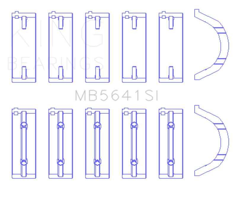 King Engine Bearings Hyundai G4HC/G 1.0/1.1L SOHC 12V (Size 0.25) Main Bearing Set