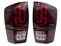 Raxiom 16-23 Toyota Tacoma XW Series Sequential LED Tail Lights- Black Housing- Red Lens