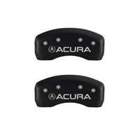 MGP 4 Caliper Covers Engraved Front & Rear Acura Red finish silver ch