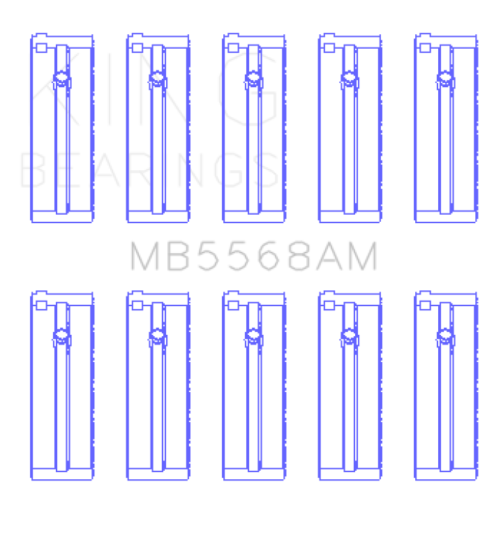 King Engine Bearings Honda D16A/Y/Z H22A4 F23A (Size +1.0mm) Main Bearing Set