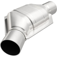 MagnaFlow Universal Catalytic Converter 2.25in Inlet/Outlet Angled Offset/Center Calif OBDII