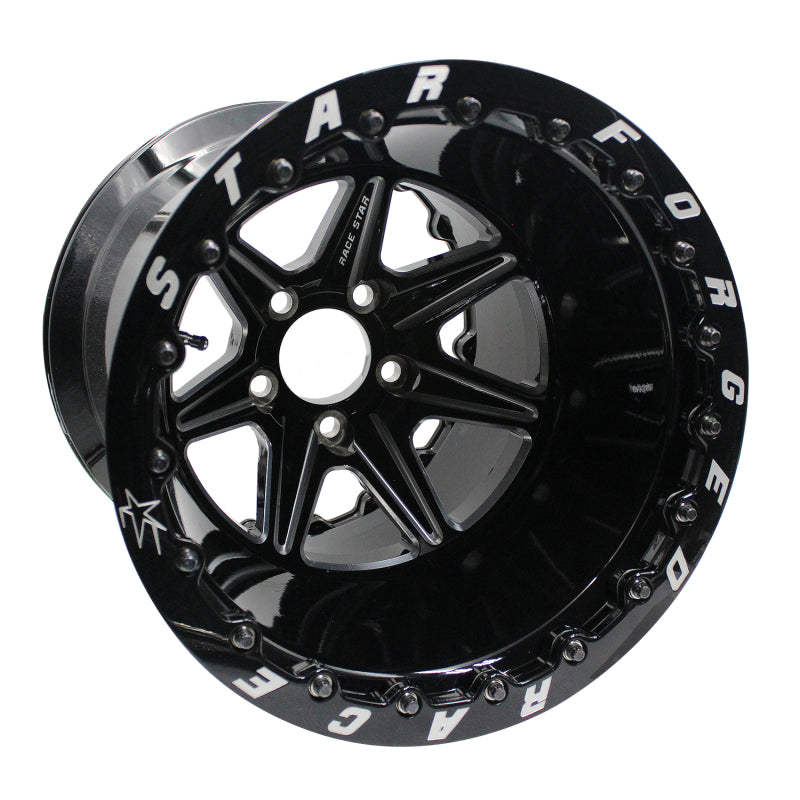 Race Star 72 ValStar 15x12 / 5x4.50BC / 4.5BS / 3.072in CB / Black w/Machined Accents Wheel