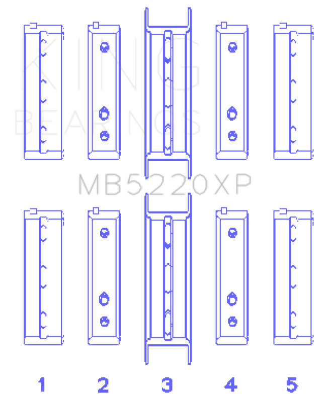 King Subaru WRX/STi EJ20 EJ22 EJ25 Flange #3 Position (Size 0.5) Performance Main Bearing Set