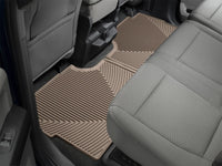 WeatherTech 17+ Ford F-250 / F-350 / F-450 / F-550 Crew Cab Rear Rubber Mats - Tan
