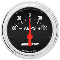 Autometer Traditional Chrome Electrical Ammeter 2 1/6in 60A Gauge