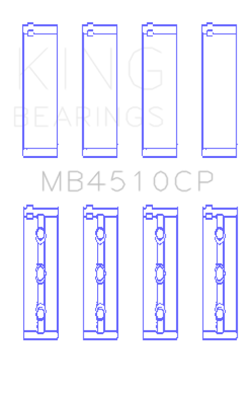 King Engine Bearings 2005-2012 Nissan VQ40DE 6 Cyl Performance Main Bearing Set - Size STD