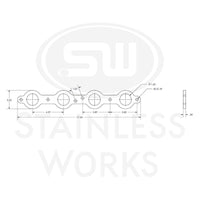 Stainless Works Chevrolet LS1/LS6 Round Port Header 304SS Exhaust Flanges 1-5/8in Primaries