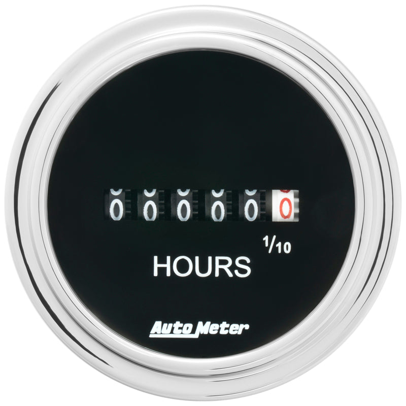 Autometer Traditional Chrome 52mm 100k Short Sweep Electronic Hourmeter