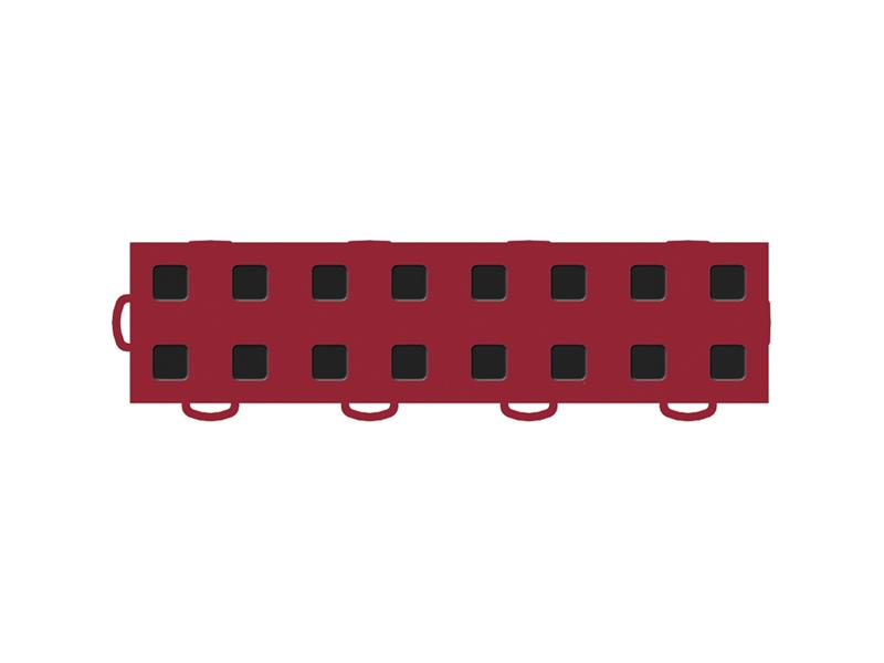 WeatherTech TechFloor - 3in X 12in Tiles(Left Loop) - Red/Black **Order in Qtys of 10