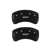 MGP 4 Caliper Covers Engraved Front & Rear MGP Matte Black finish silver ch