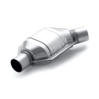 MagnaFlow Universal Catalytic Converter 2.25in Inlet/Outlet Angled Offset/Center Calif OBDII