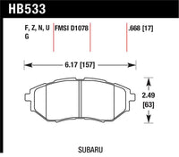 Hawk Subaru Tribeca / Legacy DTC-70 Race Front Brake Pads