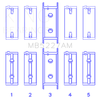 King Engine Bearings Mitsubishi 4G63/4G63T (92) (Size +0.75mm) Main Bearing Set