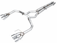 AWE 2024 Ford Mustang GT Fastback S650 RWD Track Edition Cat-Back Exhaust w/ Quad Chrome Silver Tips
