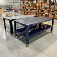 Wehrli Modular Steel Work Bench Top/Shelf Kit - 42in x 90in x .120in Thick (Grey & Raw Steel)