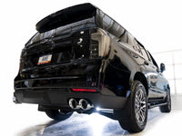 AWE Tuning 2021+ GMC Tahoe/Yukon 5.3L 0FG Split Rear Exit Catback Exhaust - Quad Chrome Silver Tips