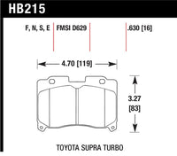 Hawk 93-98 Toyota Supra TT HT-10 Race Front Brake Pads