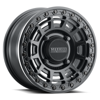 Method MR415 Beadlock 15x7 / 5+2/38mm Offset / 4x136 / 106mm CB Matte Black Wheel - Gloss Black Ring