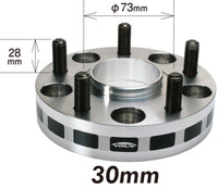 Project Kics 30mm Thick 12x1.25 66mm Hub 5x114.3 Wide Tread Spacers