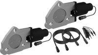 QTP 2.25in Bolt-On QTEC Dual Electric Cutout Valves - Pair