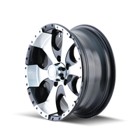 ION Type 136 15x6 / 5x114.3 BP / 0mm Offset / 83.82mm Hub Black/Machined Wheel