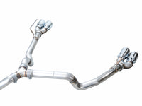 AWE Tuning 2021+ GMC Tahoe/Yukon 5.3L 0FG Split Rear Exit Catback Exhaust - Quad Chrome Silver Tips