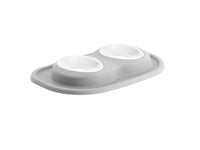 WeatherTech Pet Feeding System Double Low 8oz 1in. Poly Bowl - Light Grey
