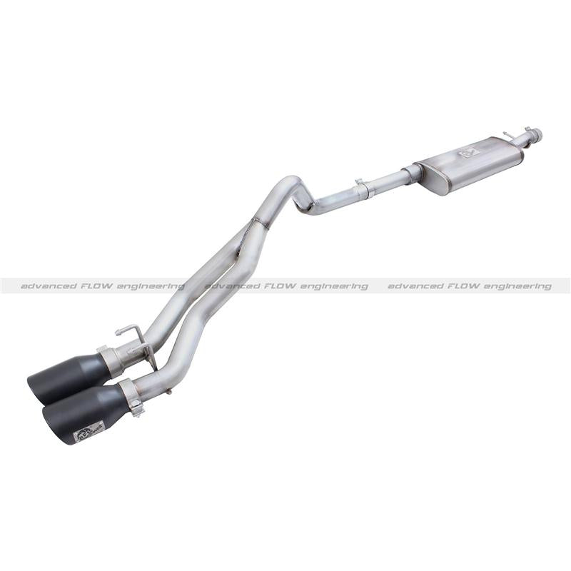 aFe Rebel Series CB Middle-Side Exit SS Exhaust w/ Polished Tips 09-16 GM Silverado/Sierra V6/V8