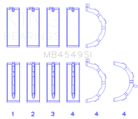 King Engine Bearings Ford Ecoboost 3.5L V6 (Size +0.25mm) Main Bearing Set