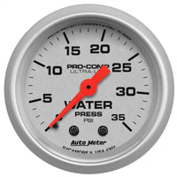Autometer Ultra-Lite 52mm 35 PSI Mechanical Water Pressure Gauge