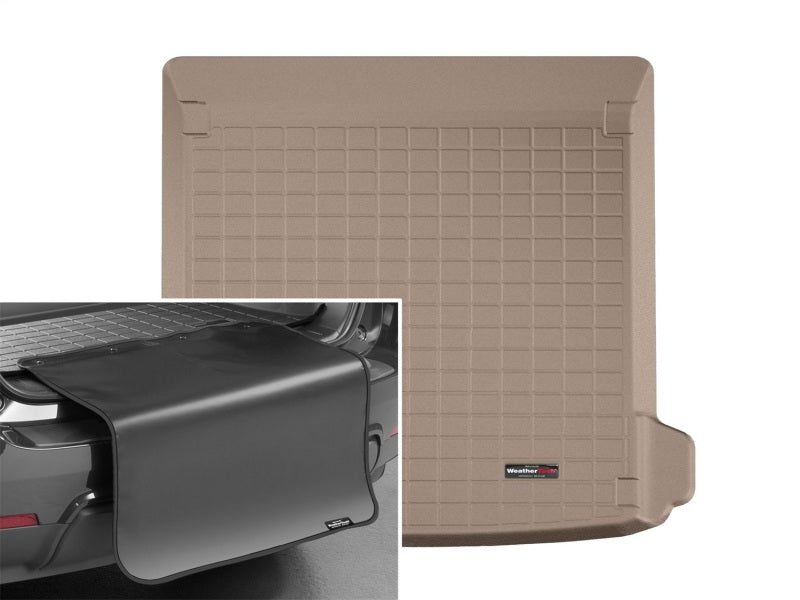 WeatherTech 2019+ Audi Q8 Cargo w/ Bumper Protector - Tan