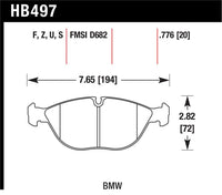 Hawk 04-06 Audi TT Quattro / 04-05 VW Golf R32 Perf Ceramic Street Front Brake Pads