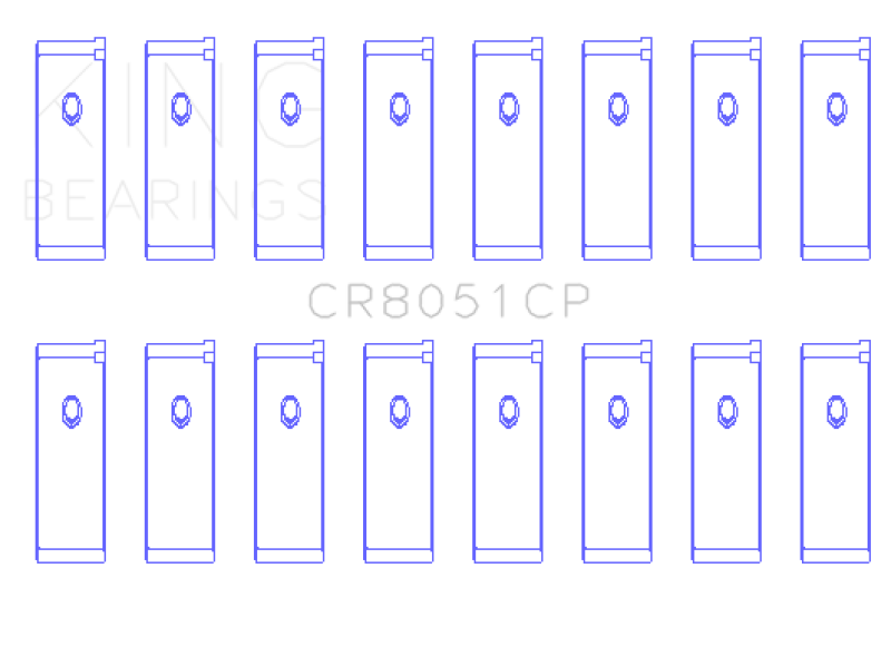 King Engine Bearings Nissan VK56DE / VK56VDS / VK45DE / VK50VE (Size 0.25 Oversized) Rod Bearing Set