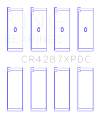 King Honda B18C1/B18C5 16V (Size .026 Predoweled for Alum Rods) Coated Perf Rod Bearing Set