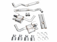 AWE 2024 Ford Mustang Dark Horse S650 RWD SwitchPath Cat-Back Exhaust w/ Quad Chrome Silver Tips