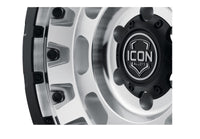 ICON Hammer Pro 17x8.5 / 5x5 / -6mm / 4.5in BS - Silver Machined