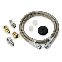 AutoMeter Line Braided Stainless Steel No.3 Dia. 3ft. Length -3AN And 1/8in. NPT Female Fittings