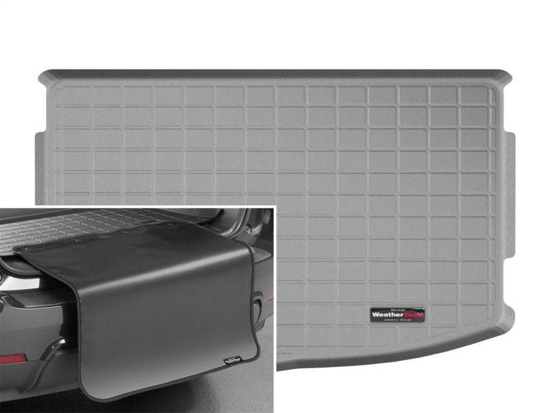 WeatherTech 2018+ Kia Rio Cargo Liners w/ Bumper Protector - Grey (Ex and S 5-Door Models)