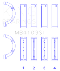 King Engine Bearings Chrysler 197 (Size +0.25mm) Main Bearing Set