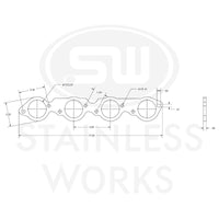 Stainless Works BBC Round Port 304SS Exhaust Flanges 2-3/8in Primaries (Raised Port Heads Only)