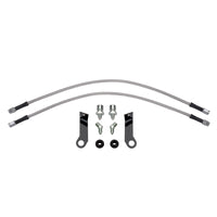 Wilwood flexline kit 22IN. M10X1.50 IF to 45 deg 1/8-27 NPT W/BRACKET