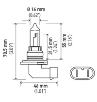 Hella 9005/HB3 12V 100W P20d T4 Halogen Bulb