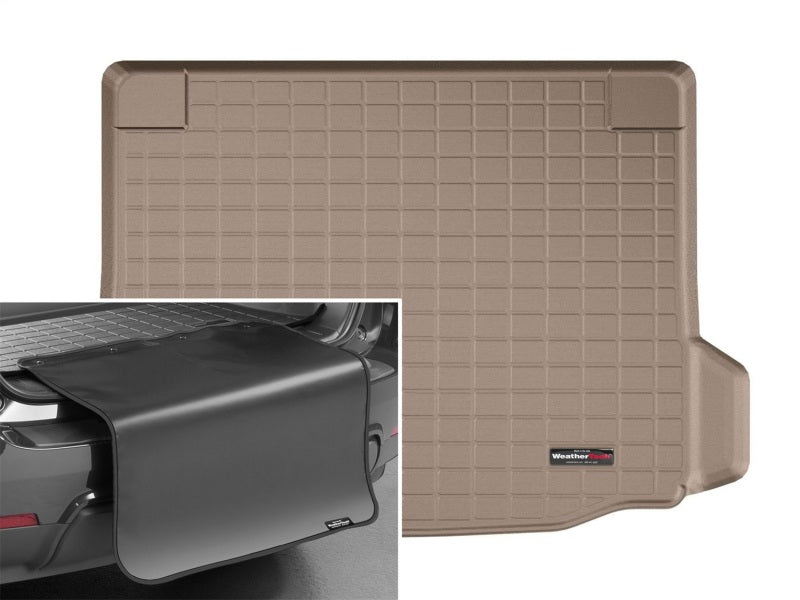 WeatherTech 2018+ BMW X3 Cargo Liners w/ Bumper Protector - Tan (w/Spare Tire)