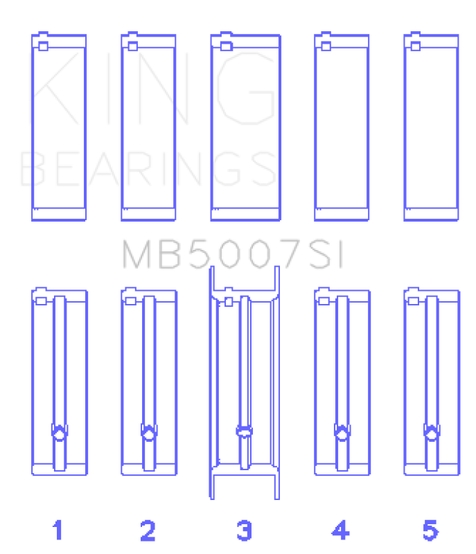 King Engine Bearings G.M.C. Saturn (Size +1.0mm) Main Bearing Set