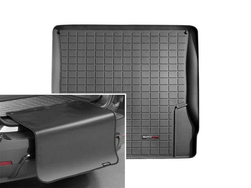 WeatherTech 07-10 Jeep Wrangler Unlimited Cargo With Bumper Protector - Black