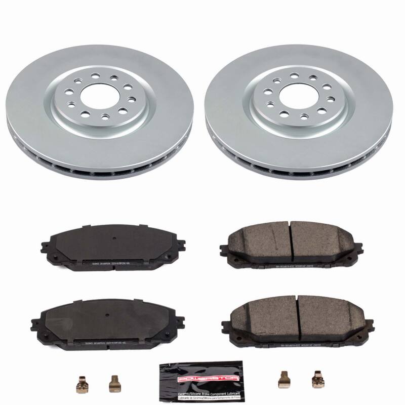 Power Stop 16-23 Jeep Cherokee Front Z23 Coated Brake Kit
